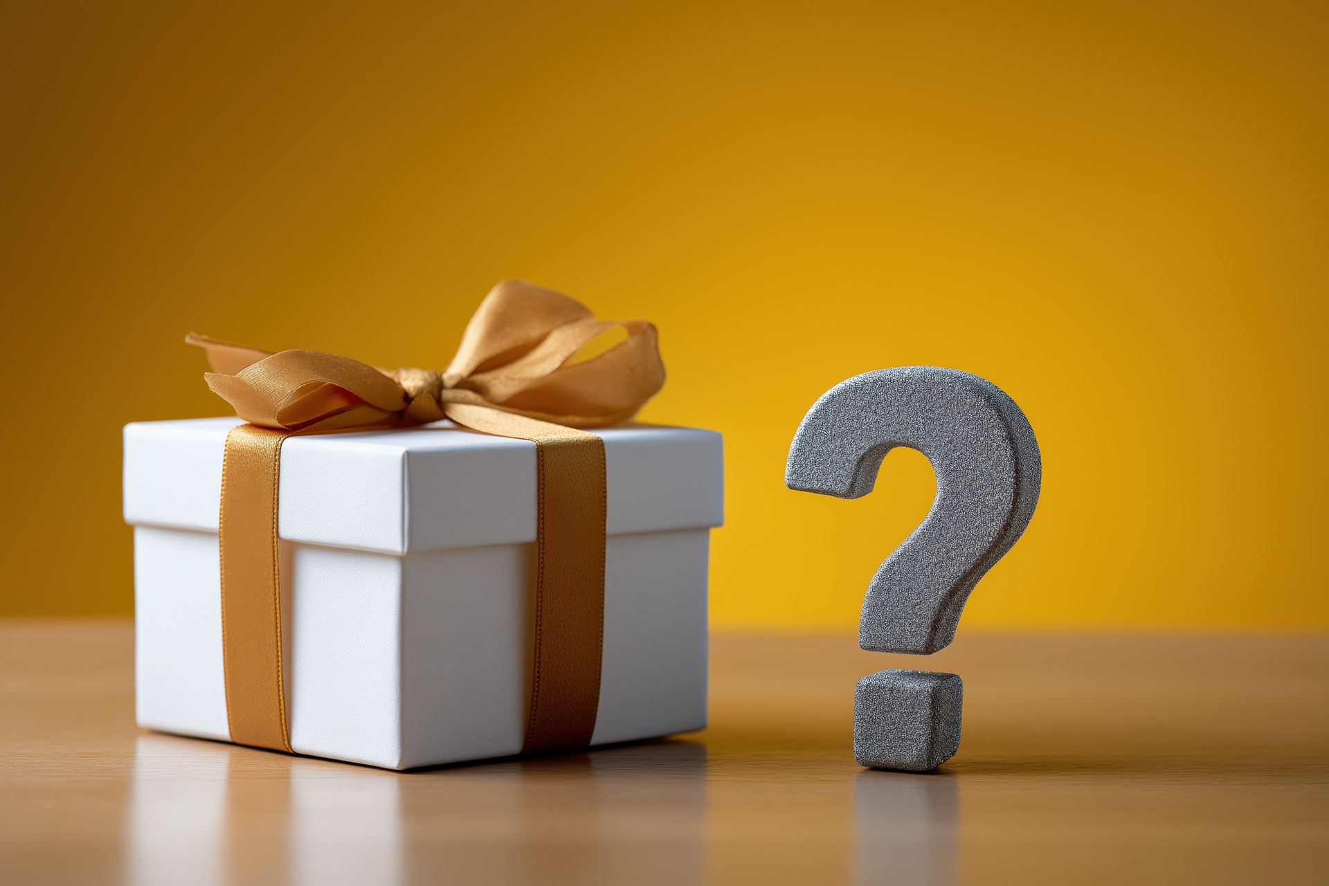 Überraschungsgeschenk mit Fragezeichen und Schleife | Elfbar Pods